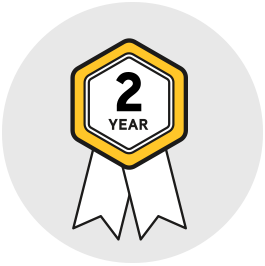 2year warranty badge