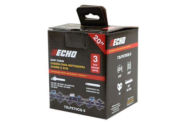 Echo | 3-Pack Chains | Model 20" – 3 Pack Chain - 72LPX70CQ-3 for sale at Wellington Implement, Ohio