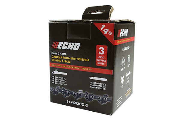 Echo | 3-Pack Chains | Model 14" – 3 Pack Chain- 91PX52CQ-3 for sale at Wellington Implement, Ohio