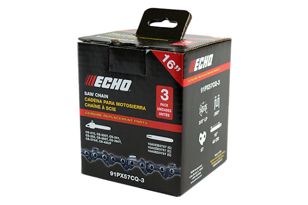 Echo | 3-Pack Chains | Model 16" – 3 Pack Chain - 91PX57CQ-3 for sale at Wellington Implement, Ohio