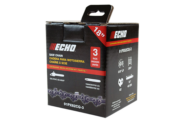 Echo | 3-Pack Chains | Model 18" – 3 Pack Chain - 91PX62CQ-3 for sale at Wellington Implement, Ohio