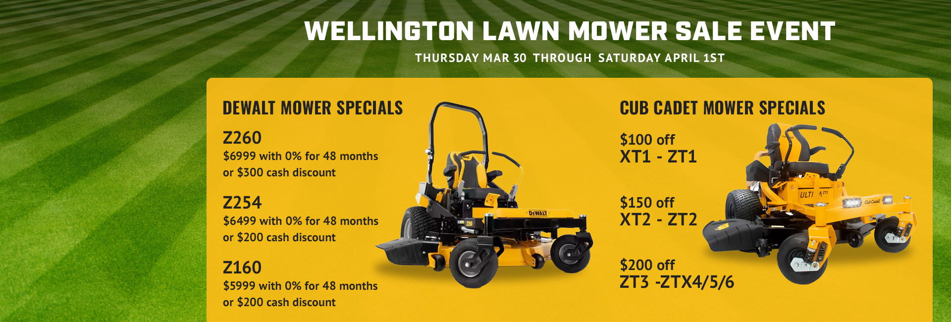 Lawnmower Sales Event